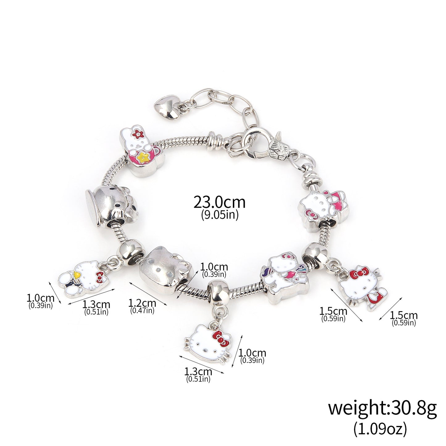 Cute Kitty Cat Bracelet Anime Girl Student JK Best Friend Birthday Gift Cartoon DIY Bracelet