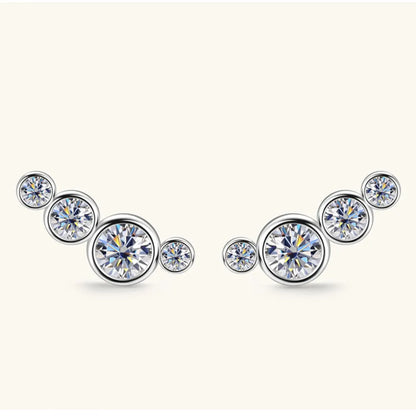 Moissanite 925 Sterling Silver Stud Earrings