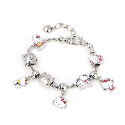 Cute Kitty Cat Bracelet Anime Girl Student JK Best Friend Birthday Gift Cartoon DIY Bracelet