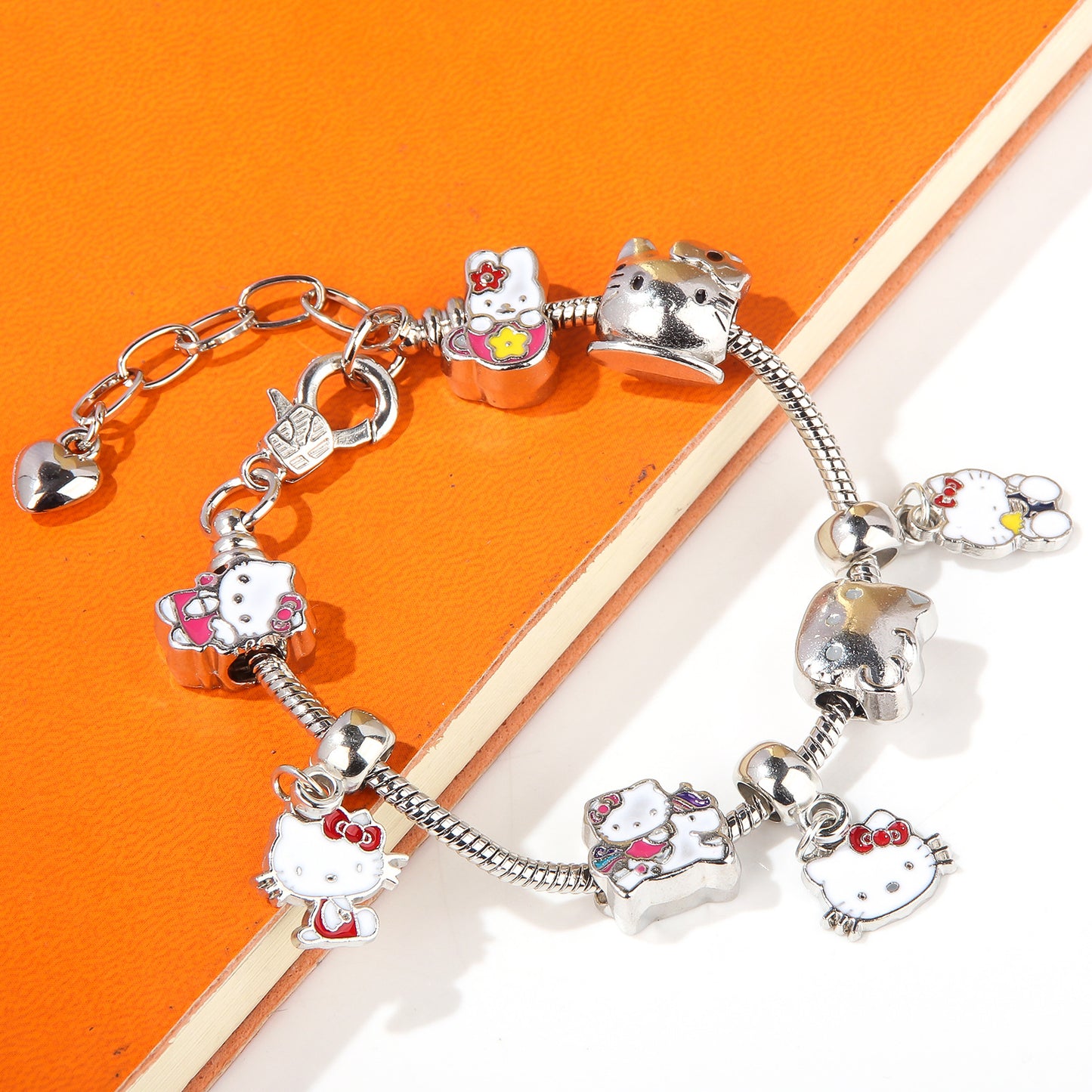 Cute Kitty Cat Bracelet Anime Girl Student JK Best Friend Birthday Gift Cartoon DIY Bracelet