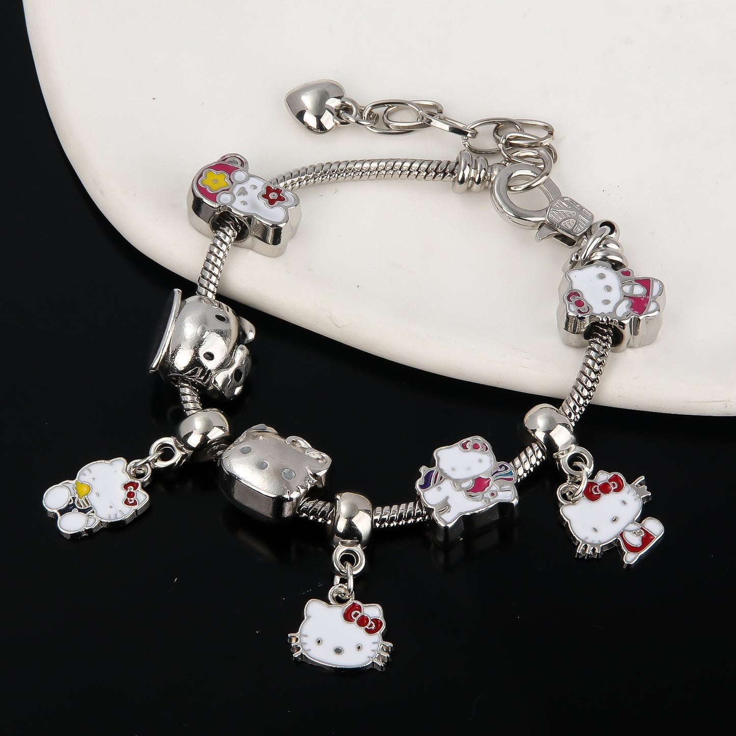Cute Kitty Cat Bracelet Anime Girl Student JK Best Friend Birthday Gift Cartoon DIY Bracelet